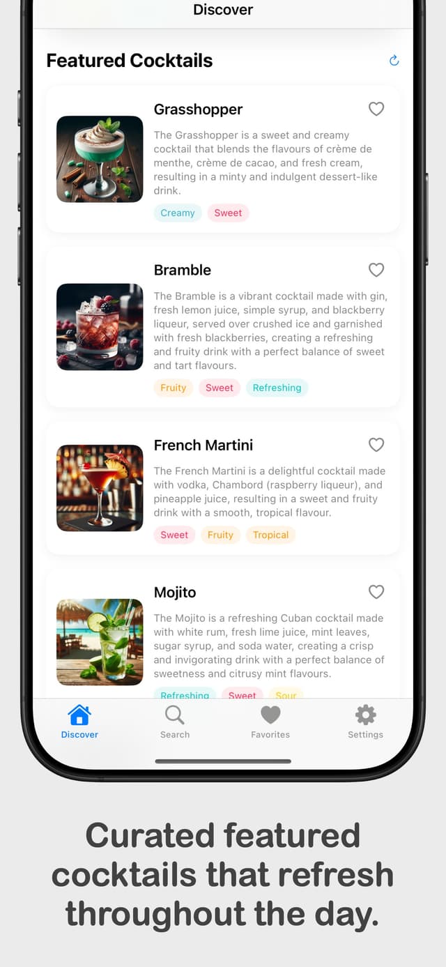 Curated Featured Cocktails List